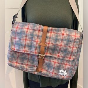 Herschel Supply Company Crossbody Bag - Red and Brown Plaid